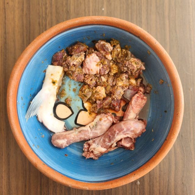 Feeding your dog is not as difficult as you think. 

A lot of people think you need to buy your dog their own freezer, have a massive meal prep day and buy food you find gross to look at and touch. 

Meal prepping and having freezer space is definitely handy - but you don't HAVE to. 

There are some "gross" food that may benefit your dog - but you don't HAVE to use them. 

It can be a simple as:
- adding a few extra things to the shopping cart
- saving your offcuts while cooking
- buying yourself more healthy food and sharing them with your dog

It can also look like: 
- the above and/or
- ordering specific meats online using a good meat supplier like @rogue.raw
- buying from butchers who have healthy animal's like @paddocktotable 
- meal prepping while you're making your own dinner, or weekly,  fortnightly,  monthly,  whatever is convenient for you. 
- thawing a premade meal 

It doesn't have to be: 
- weighing food to the gram
- spending hours searching for specific ingredients
- becoming a scientist